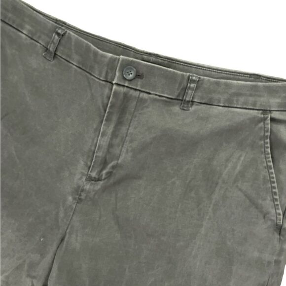 ATM Anthony Thomas Melillo Gray Cotton Twill Wide-Leg Boyfriend Pants Size 10 - Picture 3 of 6